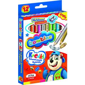 Bambino Kredki 12 colored pencils with metal sharpener, packaging - Unipap