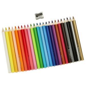 Bambino 24 Double-Sided Colored Pencils Set with Sharpener - BAMBINO