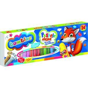 Bambino Olejové Pastely 24 farieb, sada olejových pasteliek pre deti, na kreslenie a maľovanie - Pastelky