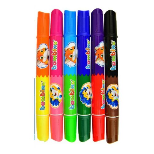 Bambino Doppel Filzstifte, 6 Farben