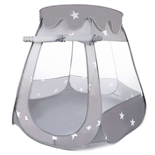 Gyerekjáróka, textil anyagú, szürke, 120x120x86cm 63776527