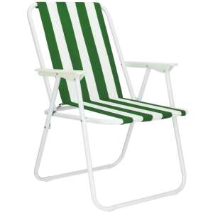 Scaun de plaja Sersimo GC051, pliabil, 100kg, 52x74cm, alb verde 63777615 Scaune de grădină