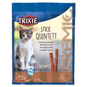 Trixie Stick Quintett smakołyki dla kotów z jagnięciną i indykiem, 5 sztuk - Trzymanie kotów