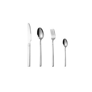 TRENDY'S stainless steel cutlery set, 6 person, 24 pieces, includes knife, fork, spoon, and teaspoon - Cutlery Set