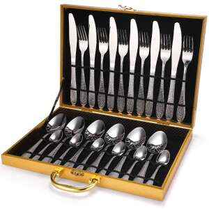 TRENDY'S 24 részes rozsdamentes acél evőeszköz készlet dobozban - Evőeszköz