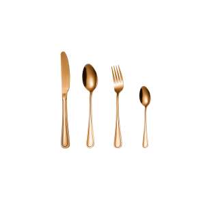 Rose gold stainless steel knife, fork, spoon, and teaspoon - Cutlery Set