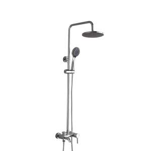 TRENDY S Chrome Shower Column with Overhead Shower, Hand Shower, and Wall-Mounted Mixer - Shower set