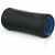 Sony SRS-XG300 portable wireless speaker, black, angled view with blue ambient lighting
