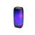 JBL Pulse 5 Bluetooth speaker, side view, showing the colorful lightshow