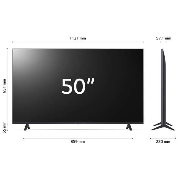 Lg 50ur78003lk 4k uhd smart led televízió, 126 cm, web os, thinq...