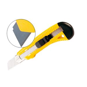 Snitzer tapétavágó kés törhető pengével, sárga markolat - Tapétavágó