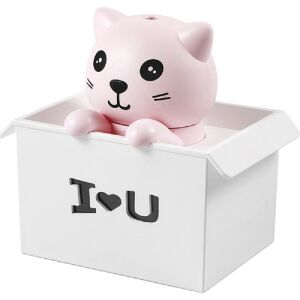 Aranyos cicás mini párásító LED világítással és I love you felirattal - Levegőkezelés