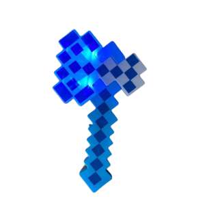 Minecraft inspirálta balta műanyag Villog-Világít és Hang Effektes Farsang KÉK