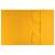 Leitz Recycle A4 yellow 3-pocket folder, open, showing pockets