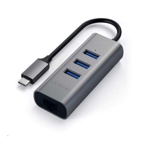 Satechi Alumínium Type-C Hub 3 USB 3.0 porttal és Ethernettel
