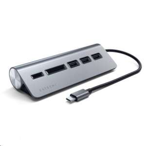 Satechi Alumínium Type-C USB Hub 3x USB 3.0 porttal és MicroSD/SD kártya olvasóval - Satechi