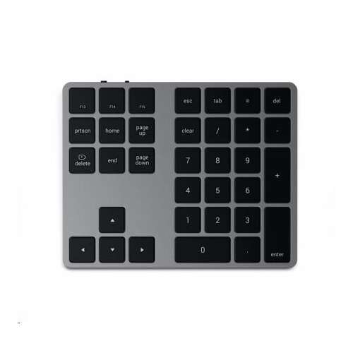 Satechi Aluminium Bluetooth Erweiterte Tastatur, silber, für Mac und iPad