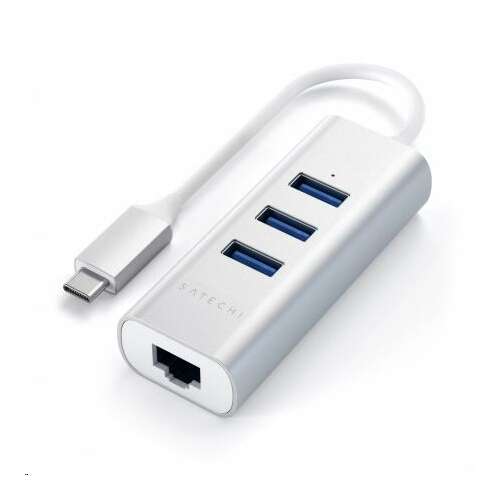 Satechi Aluminiumowy Hub Type-C z 3 portami USB 3.0 i Ethernet