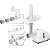 MPM MMM-06 3 in 1 electric meat grinder with attachments, white