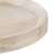 <product_name> tömör mangófa kisasztal asztallapja, közeli kép, természetes fehérített felület, kerek forma
