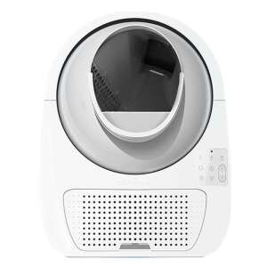 Catlink Pro-X Luxury selbstreinigende Katzentoilette, weiß, Vorderansicht - Viehzucht