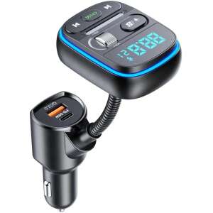 Transmițător FM Bluetooth HiGi® T77 și încărcător auto cu două porturi USB - Prize auto si incarcatoare