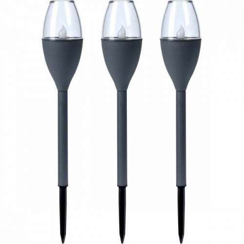 Zestaw 3 lamp solarnych LED ProGarden w kolorze ciemnoszarym