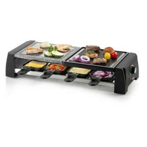 DOMO DO9190G Elektrogrill mit Stein- und Grillplatten, Raclette-Pfannen und Spateln - Tischgrills und Waffeleisen