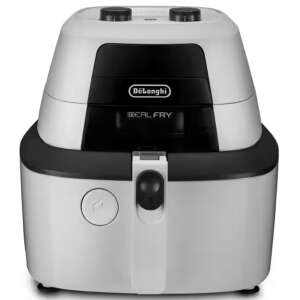 Фритюрник без масло DeLonghi IdealFry, бял и черен, преден изглед - DeLonghi