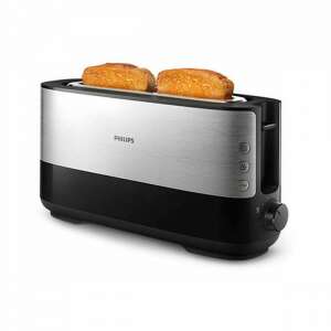 Philips Viva Collection Toaster mit zwei Brotscheiben, schwarz und Edelstahl-Design - Toaster und Standmixer