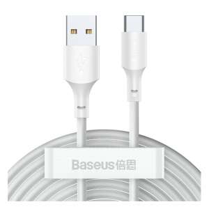 BASEUS adatkábel 2db (USB - Type-C, 40W, PD gyorstöltés támogatás, 150cm) FEHÉR 63858994 