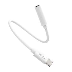HOCO LS30 Type-C - 3.5mm Jack audió adapter, fehér - Adatkábel