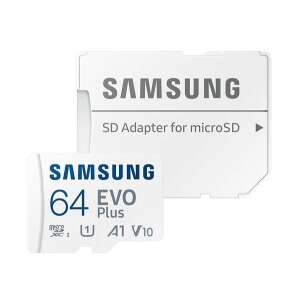 SAMSUNG MEMÓRIAKÁRTYA TransFlash 64GB (microSDXC EVOPlus Blue - Class 10, UHS-1) + SD adapter 65439138 