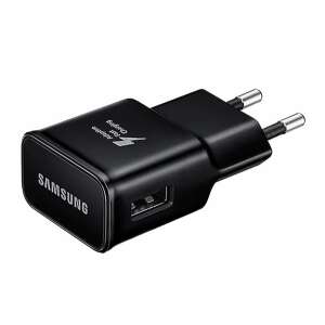 SAMSUNG hálózati töltő USB aljzat (5V / 2000 mA, 15W, EP-TA200EBE, gyorstöltés támogatás) FEKETE