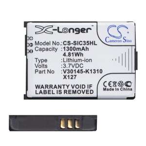 Siemens S35, Siemens M35, Siemens C35 Cameron Sino Li-Ion akkumulátor, 1300mAh, 3.7V, kompatibilis a Siemens L36880-N5401-A102-vel, fekete - Siemens