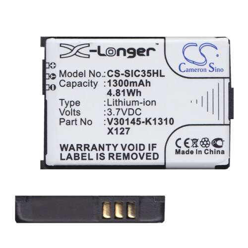 Siemens S35, Siemens M35, Siemens C35 Cameron Sino Li-Ion akkumulátor, 1300mAh, 3.7V, kompatibilis a Siemens L36880-N5401-A102-vel, fekete
