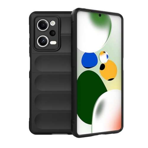 Fekete szilikon telefontok Xiaomi Redmi Note 12 Pro-hoz, kamera védelemmel és 3D mintával - Telefon
