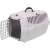 Trixie Capri Cutie de transport pentru animale de companie, XS, 48 x 32 x 31 cm, 6 kg, gri / violet, Ușă deschisă