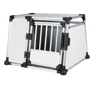 Trixie alumínium szállító ketrec, L: 93 × 64 × 81 cm, a kedvence biztonságos és kényelmes szállításához - Hordozó, autós box kisállatoknak