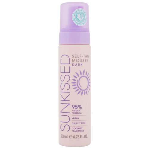 Sunkissed Önbarnító Hab Sötét, 200 ml, 95% Természetes Összetevők, Vegán, Állatkísérlet-mentes, Kókusz Illat