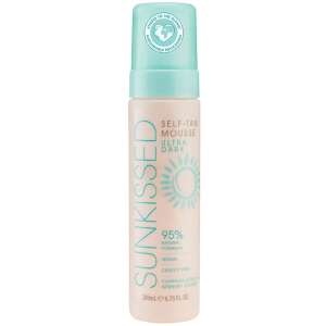 Sunkissed Selbstbräunungsmousse Ultra Dark, 95% natürliche Inhaltsstoffe, Vegan, Tierversuchsfrei, 200 ml - Bräunungscreme und -öl