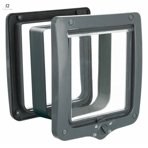 Trixie Macskaajtó alagúttal - 24x28cm, átlátszó ajtó, csendes működés