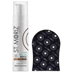 ST. MORIZ Professional Self Tanning Set with Fast Tan Mousse and Application Mitt - St. Moriz Tanning cream & oil