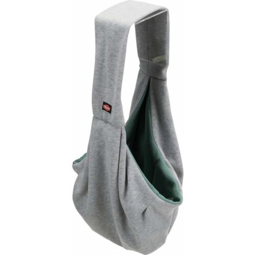 Trixie Junior kisállat hordozó, elöl viselhető, 5 kg-ig, világosszürke és menta színű