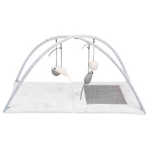 Trixie Junior Mata do drapania dla kotów z zabawkami, Szara - Trixie Gra o kotach