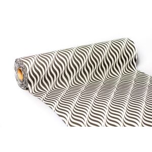 Linclass Hullám Fekete-Fehér Asztali Futó Tekercs - 40x2400cm - Lakberendezés