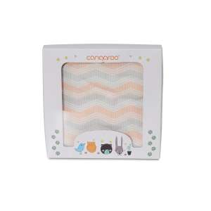 Cangaroo Mellow babatakaró coral/szürke mintával 