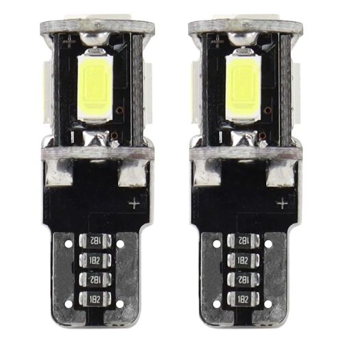 T10 W5W LED Izzó - 5SMD 5730 - Fehér - 2db