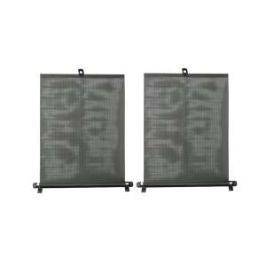 2 Pack Amio 50cm Black Roller Blinds with Suction Cups for Car Windows - AMiO