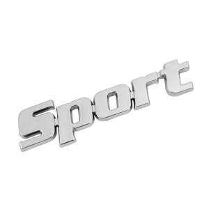 Autocolant 3D crom Sport pentru mașini - Abțibilduri auto.